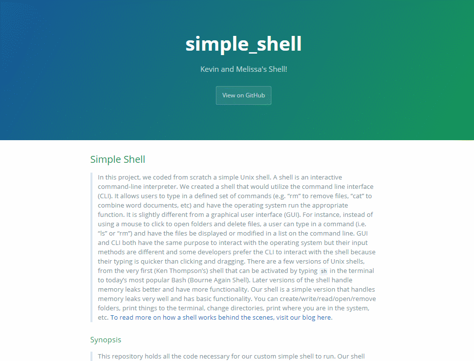 Simple Shell